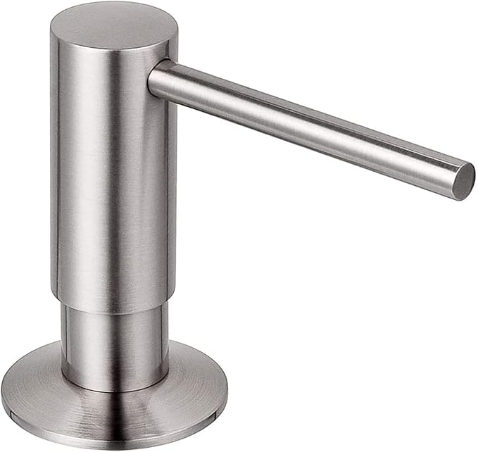 Samodra Sink Soap Dispenser, Metal Pump Head Liquid Lotion Countertop Kitchen Bathroom Soap Dispenser with 12 OZ PET Bottle