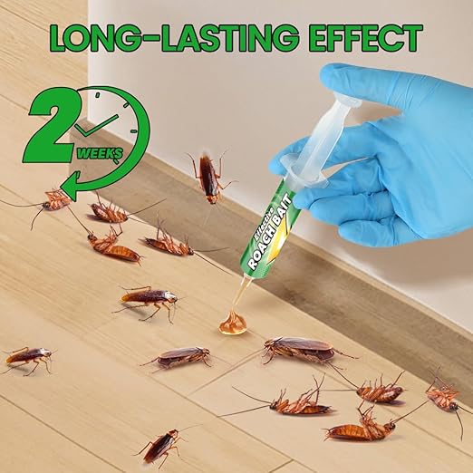 Roach Gel Bait 10 Pack - Fast-Acting Indoor Cockroach Infestation Killer Gel for Indoor Pest Control, Targets German American Oriental Roaches, Includes Gloves and Applicator