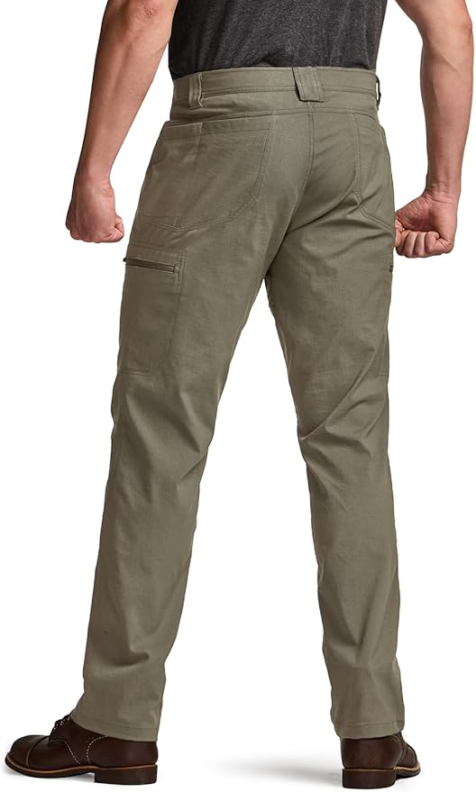 CQR Men's Vent Stretch Pants, Quick Dry Lightweight Casual Cargo Pants, Water Resistant Straight-Fit Utility Work Pants