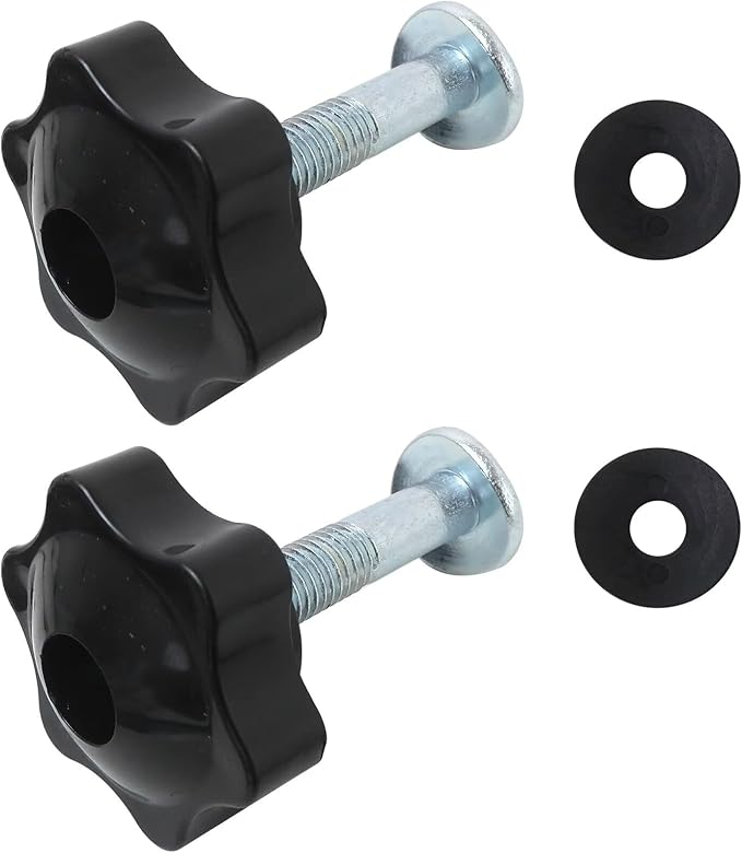 2pcs Lawn Mower Handle Knobs Kit, 2 Screws and 2 Washers Included, for Toro Super Recycler Lawn Mowers, Replaces 106-4161