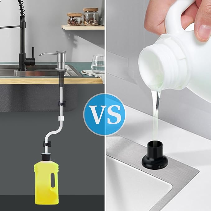 Soap Dispenser Extension Tube kit 47” with Upgraded Check Valve, Silicone Tube, Not Easy to Bend, Fit Most Soap Containers, No Need to Fill The Little Bottle Again White