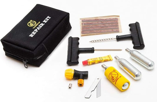 Motorcycle Atv UTV Co2 Fill Tire Repair Plug Tool Kit