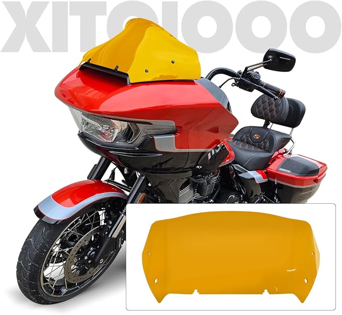 10" Windshield Windscreen Compatible with Harley Road Glide CVO/SE FLTRXSE 2023 2024 FLTRX 2024 CVO ST FLTRXSTSE 2024 for 2023 2024 Road Glide Accessories,Orange