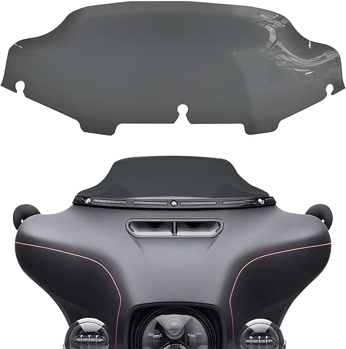 6" Windshield Windscreen for 2014-2024 Harley Davidson Touring Street Glide Electra Glide/Ultra Limited/Tri Glide FLHT FLHX FLHXS FLHTK, Smoke
