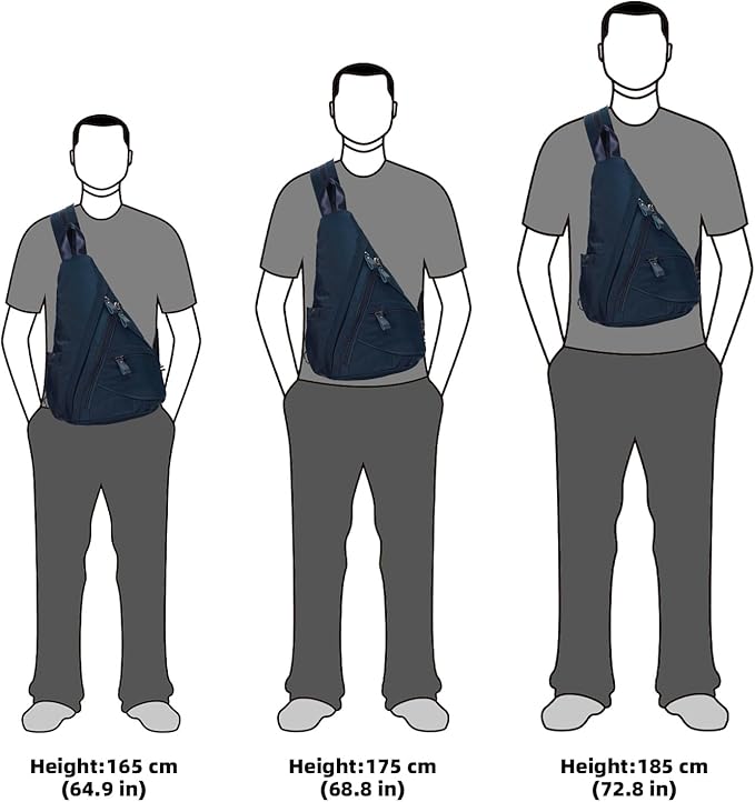 KL928 Nylon Sling Bag - Small Crossbody Backpack Shoulder Casual Daypack Multipurpose Rucksack for Men Women