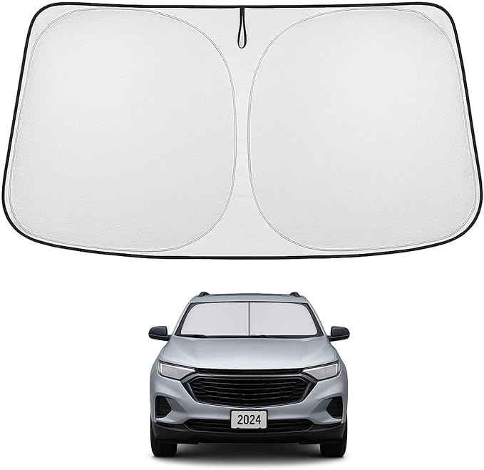 Proadsy Windshield Sun Shade for Chevrolet Equinox 2018-2025 2026 4-Layer Foldable Front Sunshade Protector Sun Visor Blocks UV Rays Keep Car Cooler Accessories