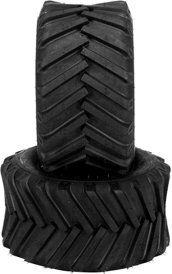 TUFFIOM Set of 2 Lawn Mower Tires 18x9.50-8 2PR Turf Tire for Garden Tractor Riding Lawnmower, Tubeless