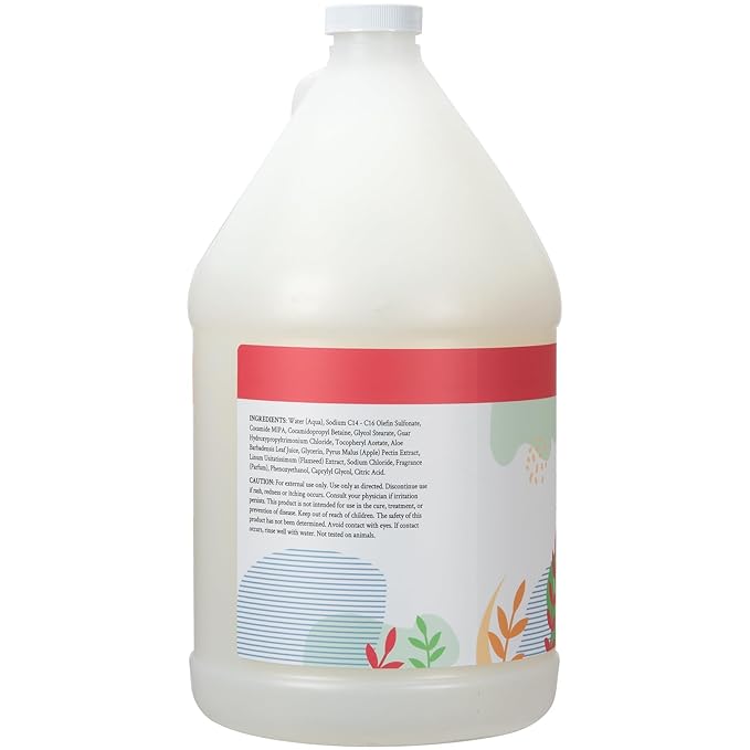 Ginger Lily Farms Botanicals All-Purpose Liquid Hand Soap Refill, 100% Vegan & Cruelty-Free, Apple Pear Scent, 1 Gallon (Pack of 4)