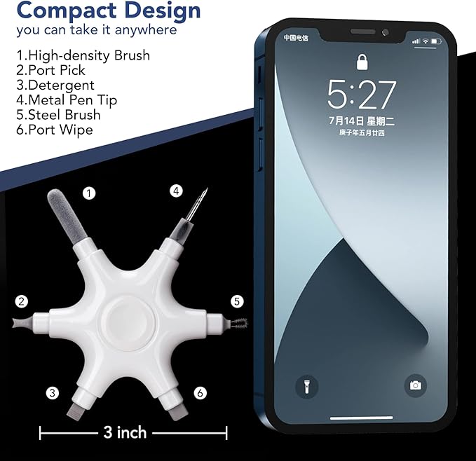 for iPhone Cleaning Kit Port Cleaner, Repair and Restore Tool for iPad Pro Watch Cell Phone Charging Port, Lightning Charger Cables Speaker Airpod Cleaning Putty Dust for All Devices