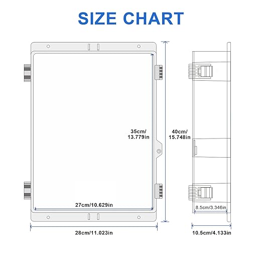 Electrical Box, Outdoor Electrical Junction Box IP65 Waterproof ABS Plastic Enclosure Project Box with Internal Mounting Panel Hinged Lid (15.7"x11"x4.1")