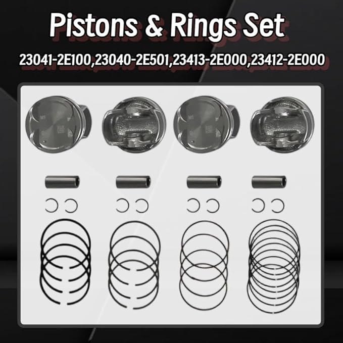 G4NB 1.8L Engine Overhaul Rebuild Kit w/Crankshaft Con-rod Piston Kit Timing Chain Kit VVT Sprocket Fit For Hyundai Elantra Kia Forte 2012-2016 Replaces OE #23110-2E711 622V6-2EH00 23041-2E100