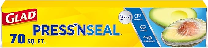 Glad Press'N Seal Plastic Wrap for Food, Griptex Technology, 70 Square Foot Roll (Pack of 1)