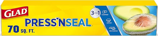 Glad Press'N Seal Plastic Wrap for Food, Griptex Technology, 70 Square Foot Roll (Pack of 1)