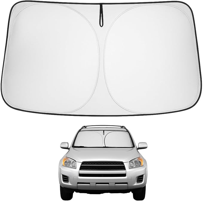 Proadsy Front Windshield Sun Shade Foldable Sunshade Protector Custom Fit 2006-2012 Toyota RAV4 SUV Crossover, LE XLE Premium Limited XSE Hybrid Adventure Accessories 2025 Upgrade
