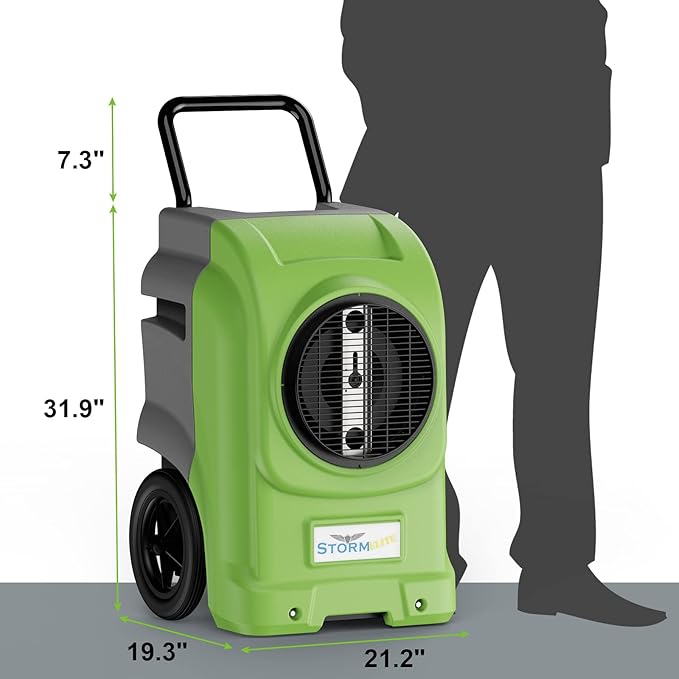 AlorAir 270 Pints Commercial Dehumidifiers Smart Wi-Fi with Pump, Up to 3,000 Sq.Ft Coverage for Large Room or Basements, Industrial Dehumidifier with Drain Hose, 5 Years Limited Warranty, Green