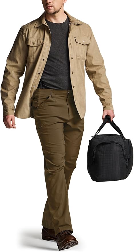 CQR Men's Vent Stretch Pants, Quick Dry Lightweight Casual Cargo Pants, Water Resistant Straight-Fit Utility Work Pants