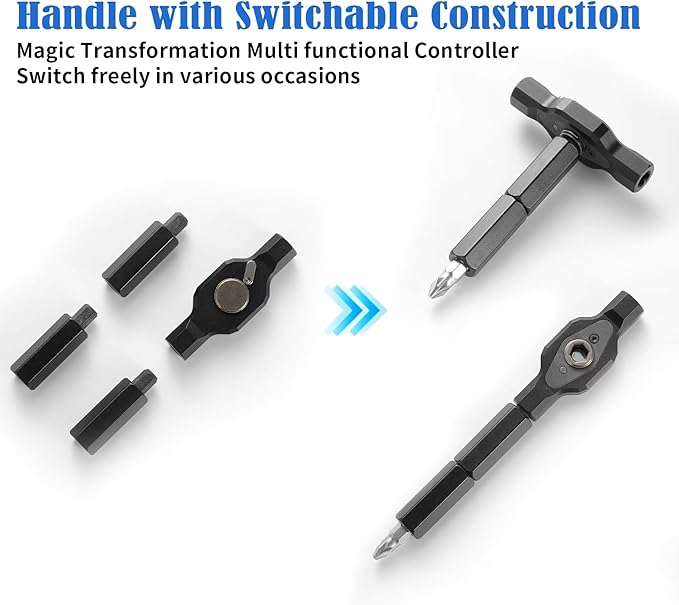 24 in 1 Magnetic Ratchet Screwdriver Set - Mini Precision Tool Kit for DIY, Home Repair & Watch Tool Kit | Industrial S2 Alloy Steel Bits (Style B)