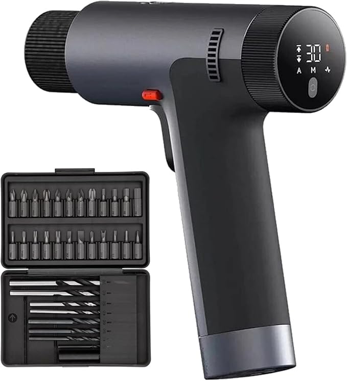 Xiaomi 12V Max Brushless Cordless Drill, 30nm Powerful Torque, 30-speed Precision Control, 3 Operating Modes, Smart Display, Gray