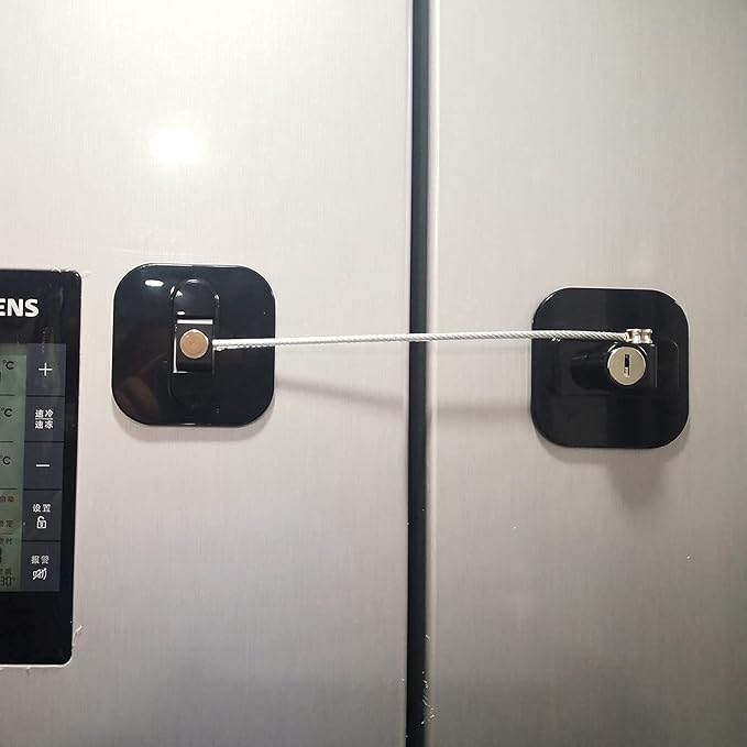 YEYA Upgraded Refrigerator Locks for Adults, Large Base 2-Pack, Cabinet Lock for Baby Proofing
