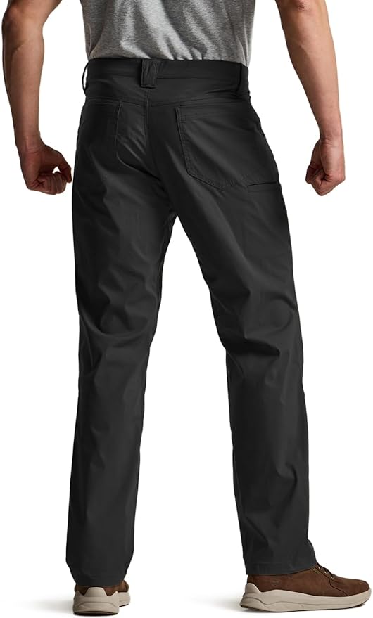 CQR Men's Vent Stretch Pants, Quick Dry Lightweight Casual Cargo Pants, Water Resistant Straight-Fit Utility Work Pants