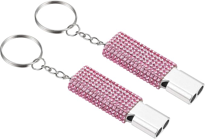 PATIKIL Emergency Whistle with Keychain, Bling Safety Survival Whistles Rescue Signaling Loud for Outdoor Camping Hiking Boating Hunting Fishing