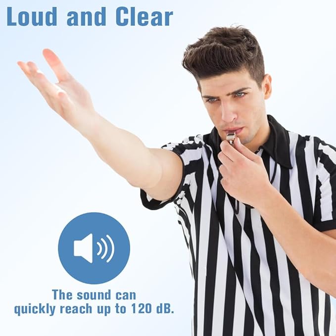 Whistle, 12 PCS Whistle for Coaches Stainless Steel Whistles with Lanyard Referee Whistle Emergency Coach Whistles Teacher Whistle Loud Crisp Sound Whistle for Adults Teachers Sports Pet Training