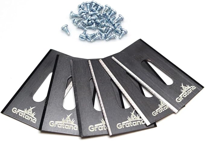 15 Count Robotic Lawn Mower Blades (1 inches, For Husqvarna - Endurance, Black Titanium Coated, Doubles Cutting Area)