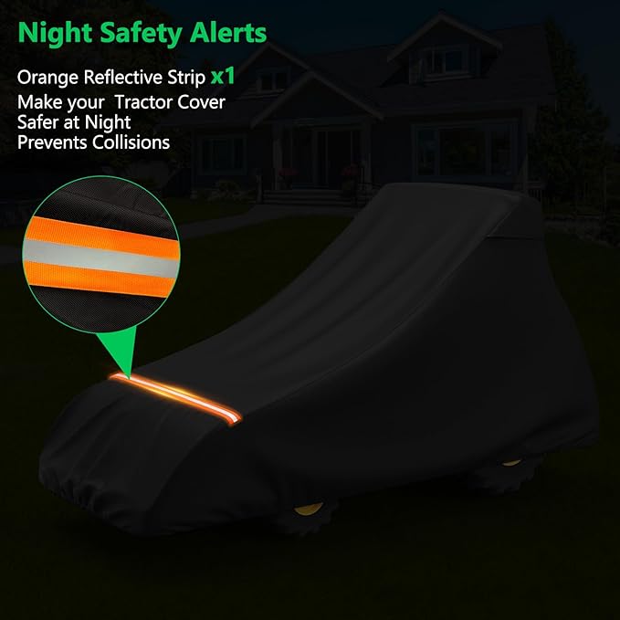 AKEfit Tractor Cover,Tractor Covers Waterproof Heavy Duty,420D Oxford Waterproof, Dustproof, UV Protection Universal Tractor Cover With reflective strip,149.2''Lx76.3''Wx86.2''H