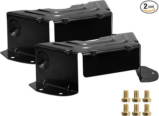 2 Pack Deck Spindle Pulley Belt Guard Cover Compatible with MTD Craftsman Troy Bilt Lawn Mowers, Fits 42 and 46 Inch Cut Decks, Replaces 783-06424A-0637 0638 OEM 783-06424A (Black)