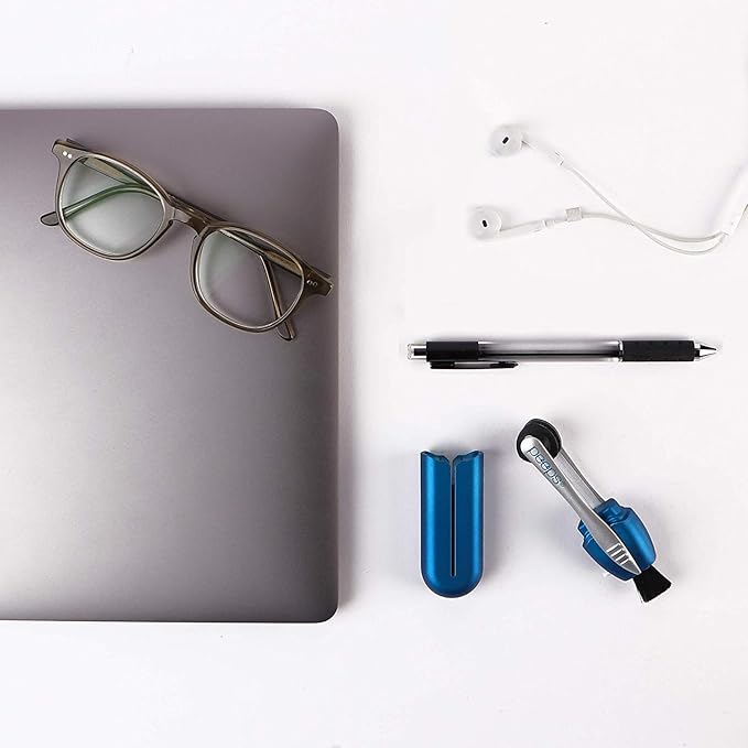 CarbonKlean Peeps Glasses Cleaner - for Eyeglasses, Reading Glasses, and More - Lens Cleaner with Carbon Microfiber Tech - Injected Red - 3 Pack
