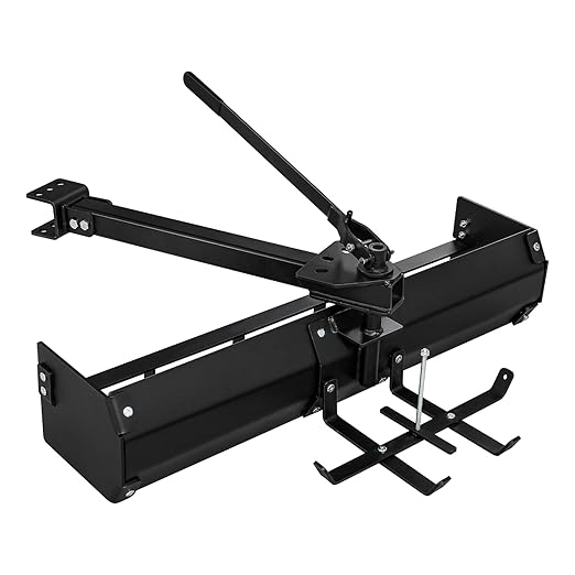 Tractor Sleeve Hitch Tow Behind Box Scraper with Screws and Pins, Scraper Steel Powder Black Coated, Fit for ATV UTV, for Gravel, Snow, Landscaping and Other Uses,38"