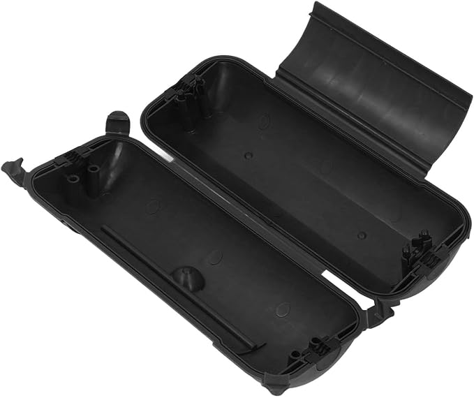 Extension Cord Safety Cover Box with Double, Protects Against Accidental Power Outages, Suitable for AWG12-16 Cables, Ideal for WiFi Control LED Light (Black)
