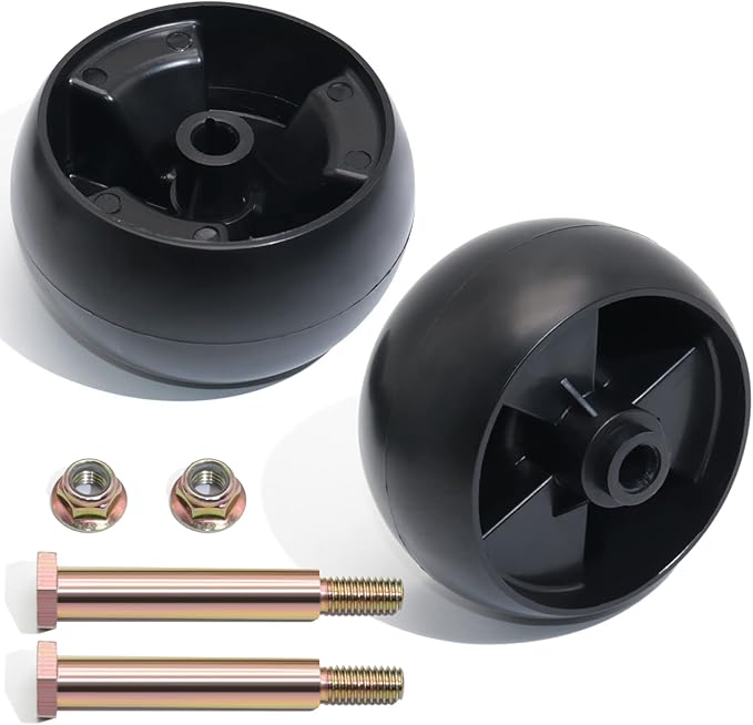 CheeMuii 734-04155 Mower Deck Wheels Kit 2 Pack 5" Deck Gauge Wheels Replace for Cub Cadet 734-04155 Replace for Toro 112-0677 72-025 210-275 with Bolts & Locknuts