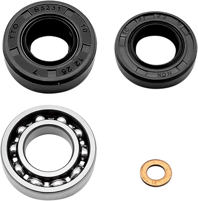 Water Pump Rebuild Kit with Bearing Seal Gasket for Honda CR125 CR125R 1990-2004, OEM# 91007-KA3-740 91201-965-000 91211-KA3-761