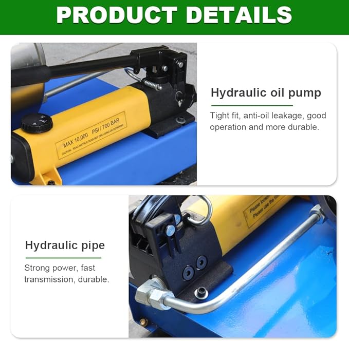 Hose Crimper with 8 Sets of Dies High Pressure Hydraulic Hose Crimping Handheld Hydraulic Hose Crimping Tool (Hose Crimper)