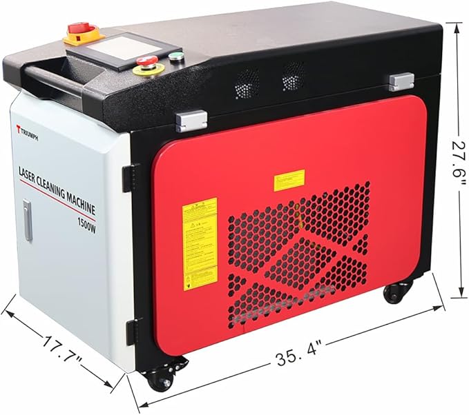 Triumph Laser Rust Remover 1500W Laser Rust Removal Machine Continuous Hand-held Fiber Laser Cleaning Machine for Metals with Rust Paint Oil Dirt Stains Coating Remover Laser Cleaner Machine