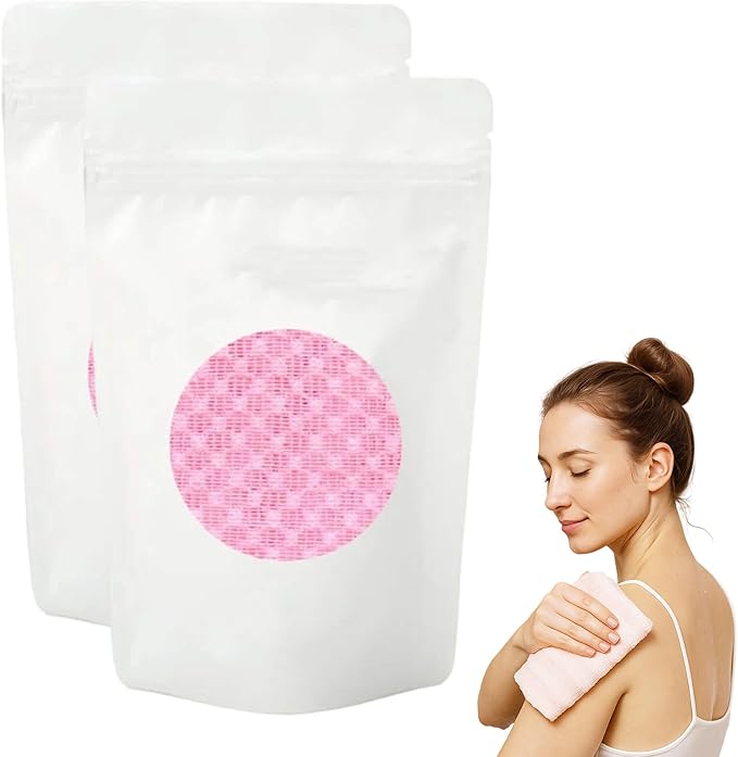 2026 New Exfoliating Shower Towel, Premium Scrub Wash Cloth for Body Face, Exfoliating Towel for Shower Travel Friendly, Quick Drying Durable and Gentle for Sensitive Skin (Pink 2pcs)