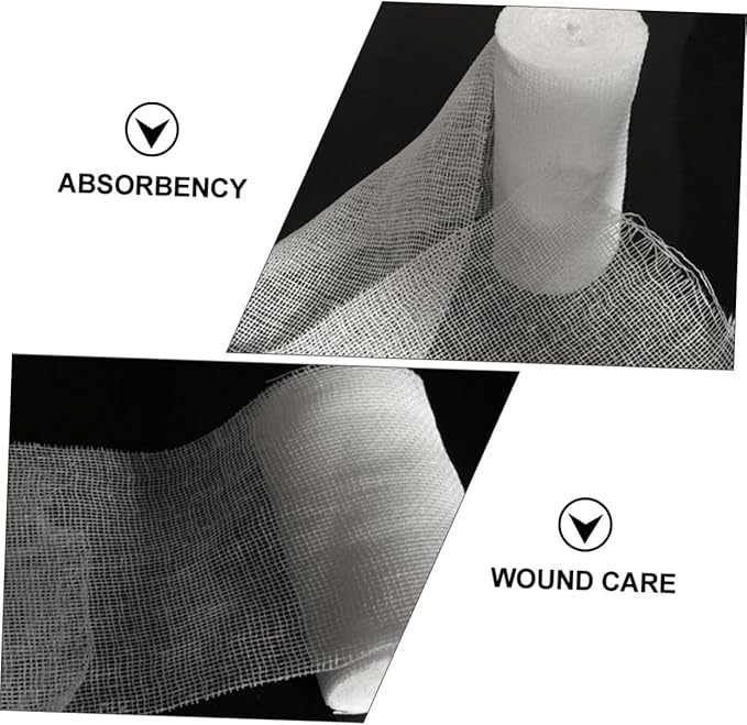 10pcs Gauze Rolls First Aid Dressing Wrap for Wound Care Training Absorbent Conforming Bandages for Surgery Aftercare and Sports Protection