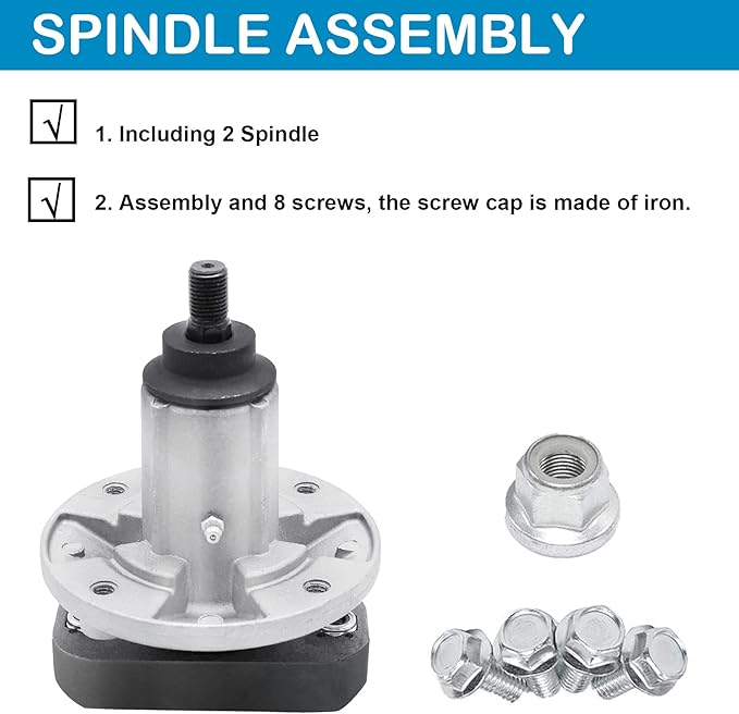 2PCS Lawn Mower Spindle Assembly for John Deere GY20050 GY20785 Scotts L1742 42'' 46" 48'' Mower Decks L100 L105 L107 L108 L110 L118 L120 L130 Series
