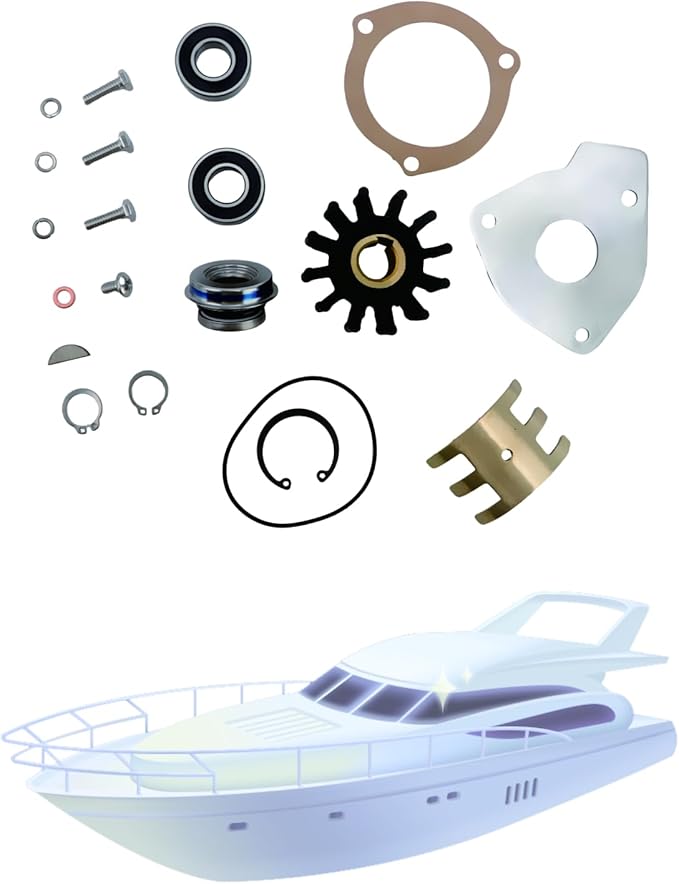 Comprehensive Rebuild Kit for Sherwood Raw Sea Water Cooling Pumps – Includes Bearings and Seals – Compatible with 4142878,G50, G5, G5-1, G7B, 3675763, 3619212, 3745511