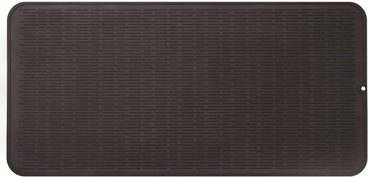 Silicone Dish Drying Mat for Multiple Usage,Easy clean,Eco-friendly,Heat-resistant Silicone Mat for Kitchen Counter or Sink,Refrigerator or Drawer Liner Coffee 5XL 36inches x 18inches