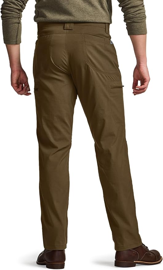 CQR Men's Vent Stretch Pants, Quick Dry Lightweight Casual Cargo Pants, Water Resistant Straight-Fit Utility Work Pants