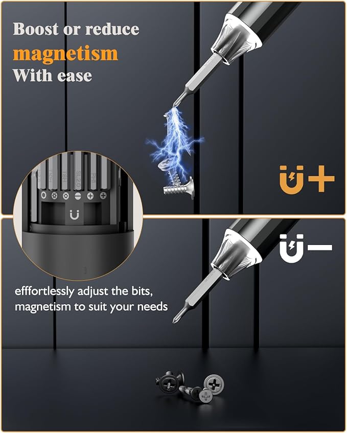 LCORE 67 in 1 Electric Screwdriver Set, 4 Adjustable Torque (0.05 to 0.35 N.m with Manual 5N.m Mode), 62 S2 Steel Bits, Magnetic Storage Case, 4 LED Lights for Electronics Phone Laptop Camera Repair