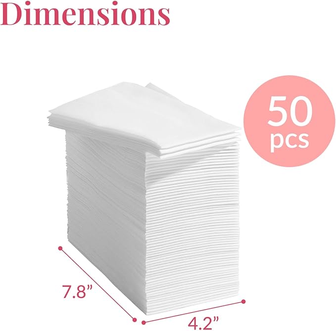 50-Pack Linen Feel Dinner Napkins by Prestee - Soft Disposable Paper Hand Towels for Bathroom and Events - Durable, Absorbent Party Napkins for Weddings, Dinners and Special Occasions - 7.8 x 4.25 In