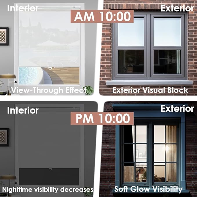Cordless Roller Shades for Windows,Light Filtering Pull Down Blinds,Solar Screen Door Blinds,Flame Retardant UV Protection Fabric for Home Office (34" W x 72" H,Solar White)