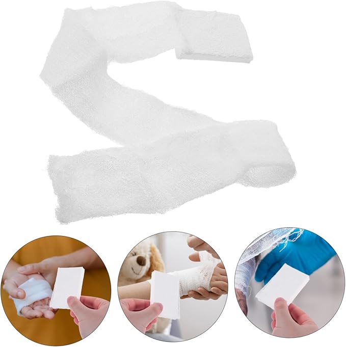 Vacuum Packed Trauma Gauze Block Roll Non Stick Pads Z-Shaped Design for Rapid Dressing Emergency Supplies Outdoor Emergency First Aid Kit