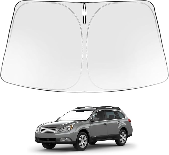Proadsy 2025 Upgrade Windshield Sun Shade Custom Fit 2010-2014 Subaru Outback Foldable Front Sunshade Protector Sun Visor Blocks UV Rays Keep Car Cooler