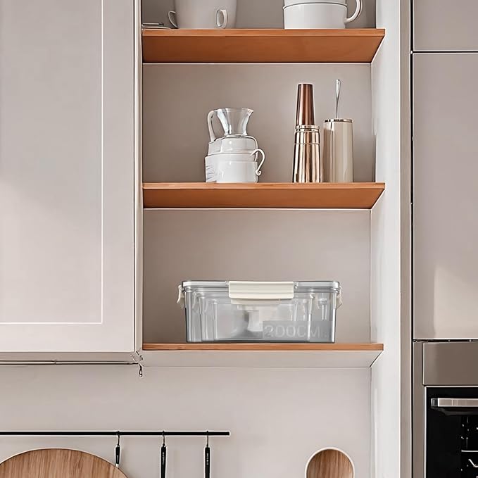 Eclirgan Food Storage Containers,Plastic Food Containers with Lock/Lids,Nesting Freezer Storage Set with Airtight/BPA Free for Pantry/Kitchen/Meal-prep(2/4/8.4 Cup)