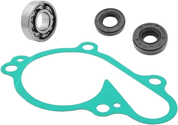 Water Pump Rebuild Kit Compatible with Yamaha YZ125 1998-2004 Bearing Seal Gasket, OEM# 93306-00105-00 93109-11073-00 93102-12321-00