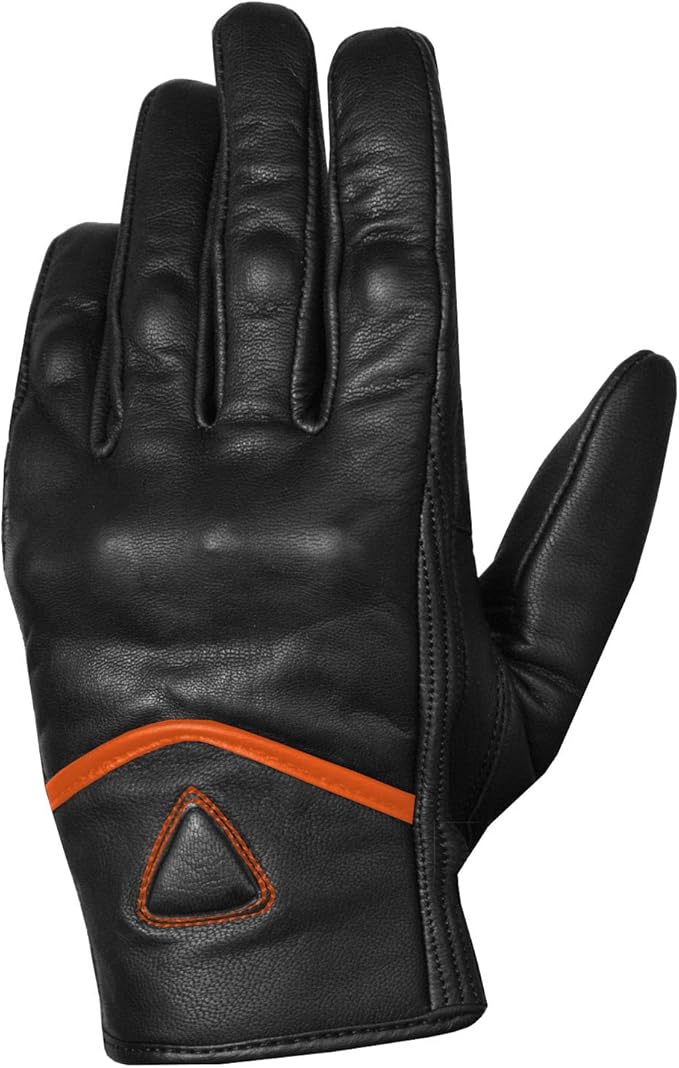 Jackets 4 Bikes Motorcycle Gloves - Premium Leather for Men Women, Touchscreen, Non-Slip, Motorbike Cruiser Street Biker Protector Glove